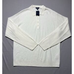 Peter Millar Crown Crafted Brixham Linen Wool Cashmere Polo‎ Sweater  XXL *Desc*